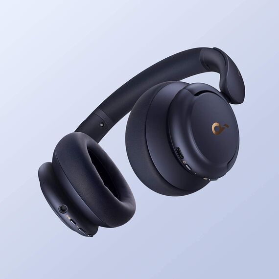 soundcore by Anker Q30 Bluetooth Kopfhörer, Hybrid Active Geräuschisolierung,Hi-Res Sound, EQ in App, 40h Akku, bequemer Halt, Verbindung von 2 Geräten (blau)(Generalüberholt)