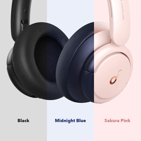 soundcore by Anker Q30 Bluetooth Kopfhörer, Hybrid Active Geräuschisolierung,Hi-Res Sound, EQ in App, 40h Akku, bequemer Halt, Verbindung von 2 Geräten (blau)(Generalüberholt)