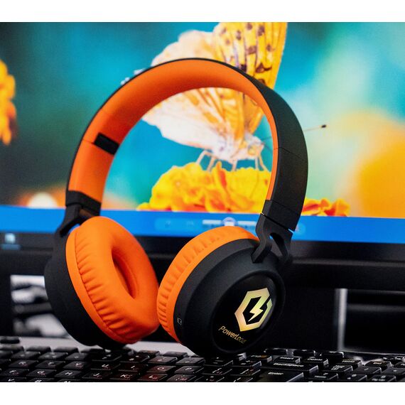 PowerLocus Kinderkopfhörer Bluetooth, Kinder Kopfhörer Over-Ear mit 85db Lautstärkebegrenzung LED-licht Faltbare HD Stereo Kopfhörer Kabellose und Kabel, eingebautes Mikrofon für Handy, Tablet,PC,TV