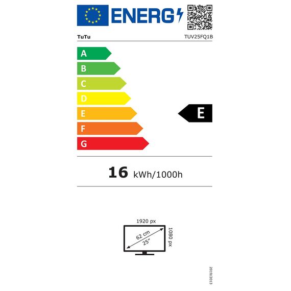 TuTu TUV25FQ1B Fernseher 25 Zoll (64 cm), Full HD Smart TV mit WLAN, Triple Tuner (DVB-T/T2, DVB-C, DVB-S/S2), App Store, AirPlay, HDMI, USB