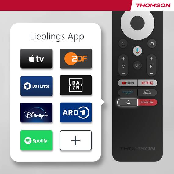 Thomson 32 Zoll (80 cm) LED HD Smart Android TV, Google Assistant, Wi-Fi, Dolby Digital, Bluetooth, Triple-Tuner (Kabel/Satellit/Antenn), HDMI, CI+, A+ Panel- 32HA2S13