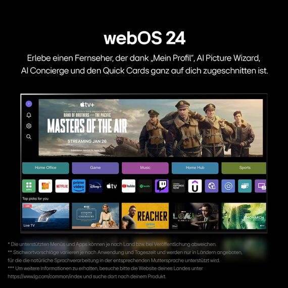 LG 50NANO81T6A TV 50" (127 cm) NanoCell Fernseher (α5 Gen7 4K AI-Prozessor, webOS 24, HDR10, bis zu 60Hz) [Modelljahr 2024]