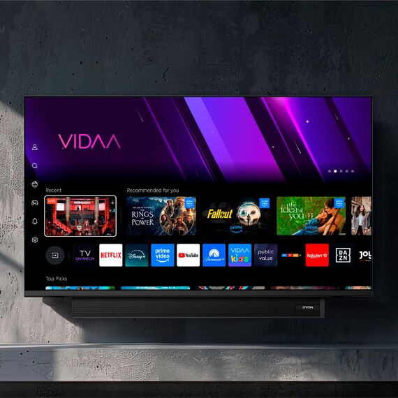 DYON Movie Smart 50 VX - 50 Zoll (126 cm) 4K UHD Smart TV mit Triple Tuner (DVB-C/-S2/-T2), App Store, Prime Video, Netflix, YouTube, DAZN, Disney+, waipu.tv, Hotelmodus