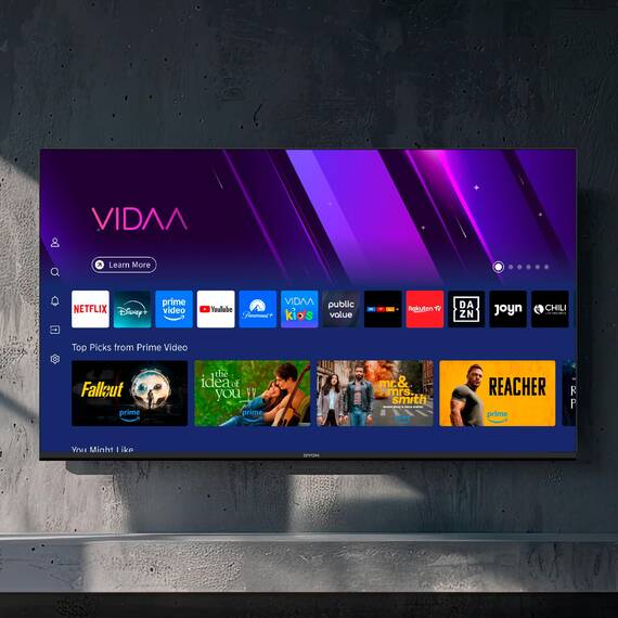 DYON Movie Smart 24 VX - 24 Zoll (60 cm) Smart TV mit HD Triple Tuner (DVB-C/-S2/-T2), App Store, Prime Video, Netflix, YouTube, DAZN, Disney+, waipu.tv, Hotelmodus