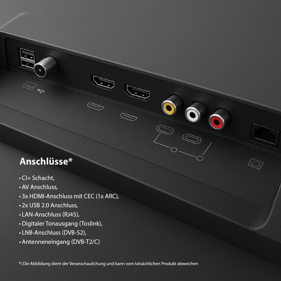 DYON ULTIMAX 24H-TI-W - 24 Zoll (60 cm) HD Smart TV mit Tizen OS, Triple Tuner (DVB-C/-S2/-T2), Smart & Gaming Hub, Prime Video, Netflix, Disney+ [2025]