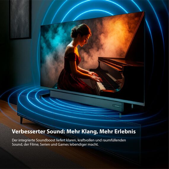 DYON ULTIMAX 32H-TI-WS - 32 Zoll (80 cm) Smart TV mit Tizen OS und Soundboost, Triple Tuner (DVB-C/-S2/-T2), Smart & Gaming Hub, Prime Video, Netflix, Disney+ [2026]