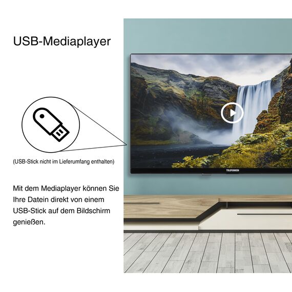 TELEFUNKEN XH32N750M, 32 Zoll (80 cm), HD-Ready LED TV, Triple-Tuner, Schwarz, Modelljahr 2025