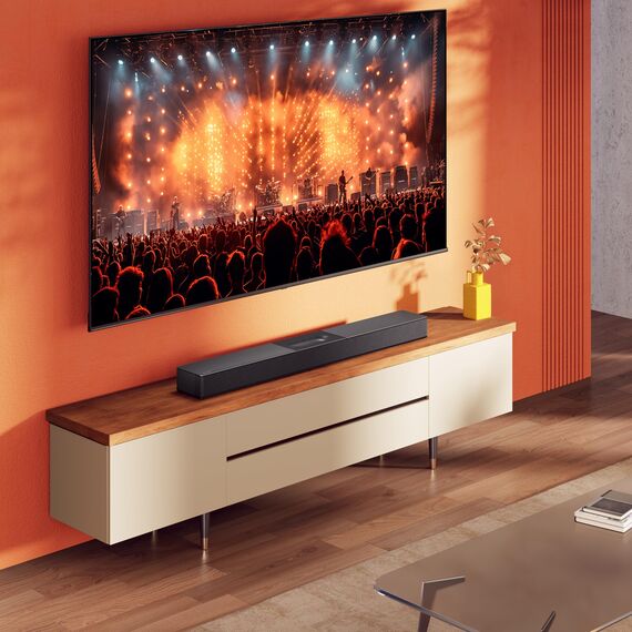 Hisense Bundle of 85E6NT 214,78cm (85 Zoll) Fernseher, 4K UHD Smart TV, Precision Colour, HDR HS2000 2.1 Kanal Soundbar mit integriertem Subwoofer, 240W, Dolby Audio, Bluetooth