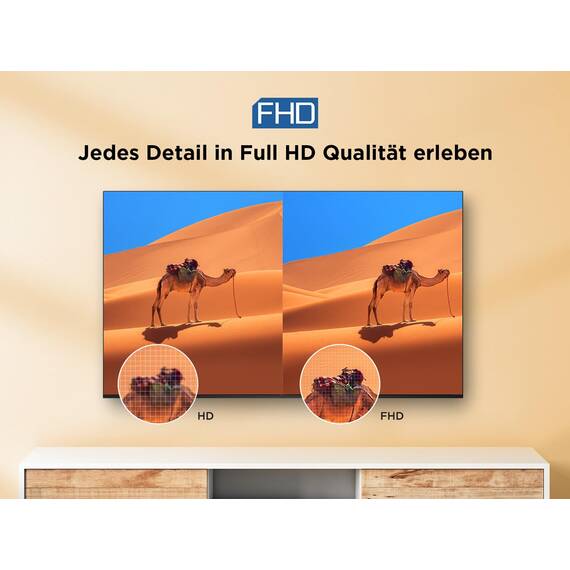 TCL 40SF540-40 Zoll FHD Smart Fernseher - HDR & HLG-Dolby Audio-DTS Virtual X/DTS-HD-Metall Randlos-Dual-Band WiFi 5-mit Fire OS 7 System