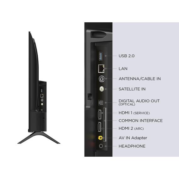 TCL 40SF540-40 Zoll FHD Smart Fernseher - HDR & HLG-Dolby Audio-DTS Virtual X/DTS-HD-Metall Randlos-Dual-Band WiFi 5-mit Fire OS 7 System