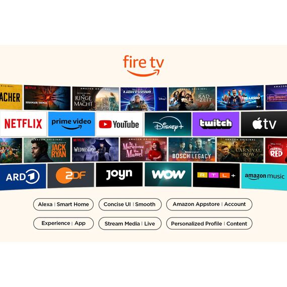 TCL 65PF650 65-Zoll 4K Ultra HD, HDR TV, Smart LED Fire TV (Dolby Vision, Dolby Atmos, DTS, HDR 10, Alexa integriert, Airplay2, Miracast)