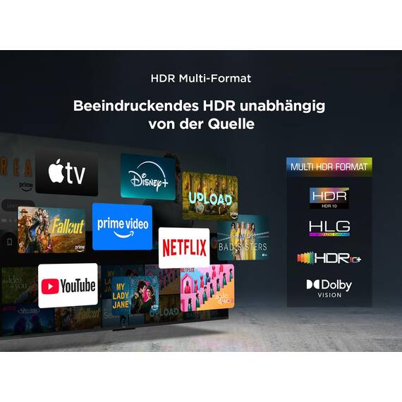 TCL 55T6C 55 Zoll QLED Fernseher, 4K UHD Fire TV, HDR10+, Dolby Vision & Atmos, Smart TV mit Sprachsteuerung mit Alexa, Google Cast & AirPlay 2