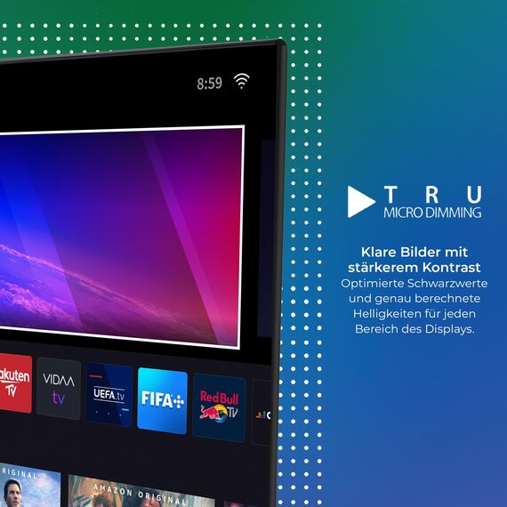 Toshiba 65QV2363DAW 65 Zoll QLED Fernseher/VIDAA Smart TV (4K UHD, HDR Dolby Vision, Triple-Tuner, Dolby Audio) [2024]