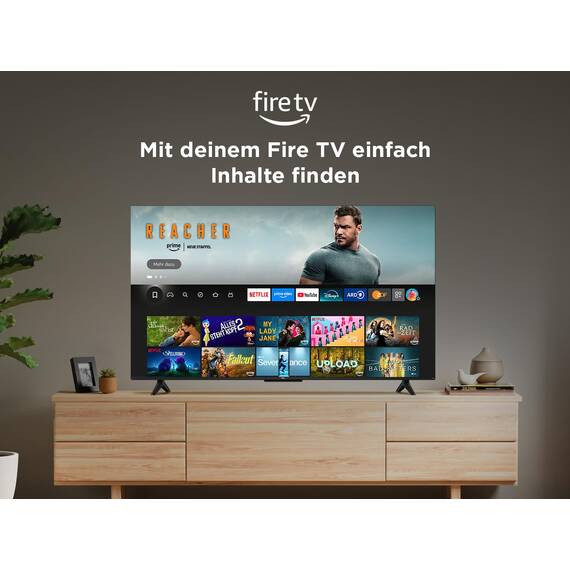 TCL 55T6C 55 Zoll QLED Fernseher, 4K UHD Fire TV, HDR10+, Dolby Vision & Atmos, Smart TV mit Sprachsteuerung mit Alexa, Google Cast & AirPlay 2