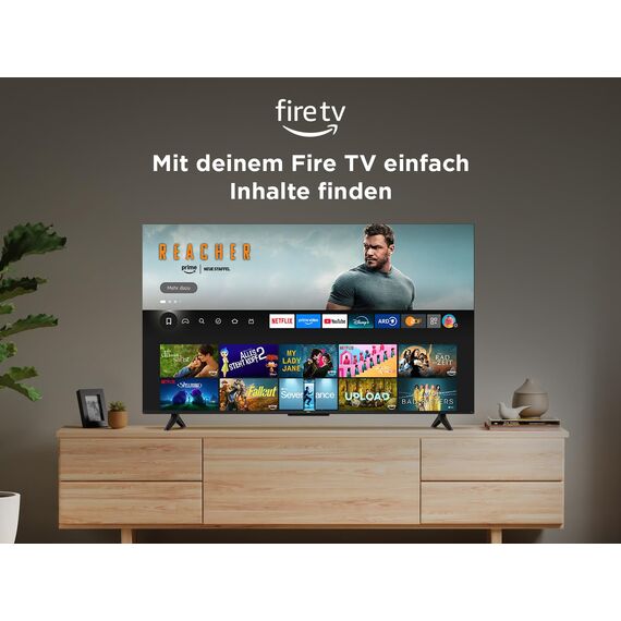 TCL 65T6C 65 Zoll QLED Fernseher, 4K UHD Fire TV, HDR10+, Dolby Vision & Atmos, Smart TV mit Sprachsteuerung mit Alexa, Google Cast & AirPlay 2