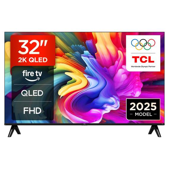 TCL 32SF560 – 32 Zoll, Full HD Smart QLED Direct LED TV mit Fire TV & HDR, Metallic Design, Rahmenlos