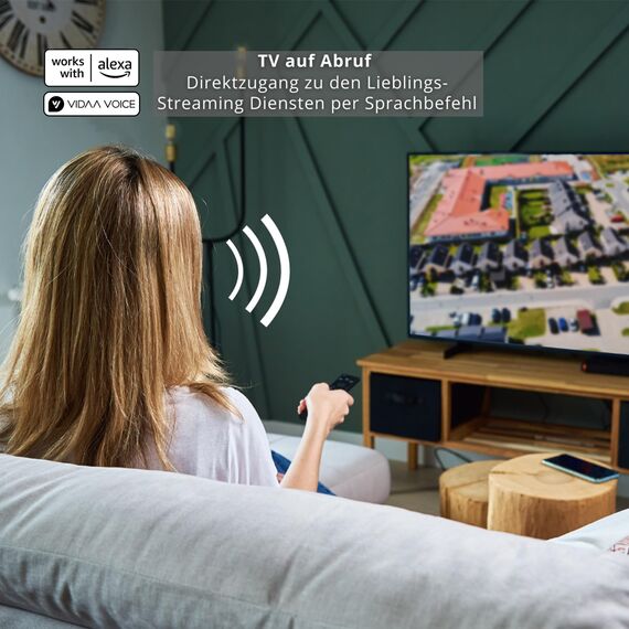 Toshiba 43QV2363DAW 43 Zoll QLED Fernseher/VIDAA Smart TV (4K UHD, HDR Dolby Vision, Triple-Tuner, Bluetooth, Dolby Audio)