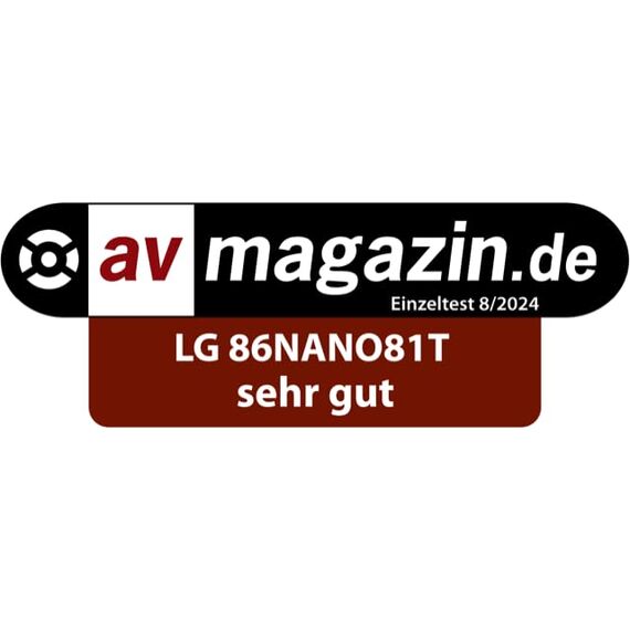 LG 86NANO81T6A TV 86" (218 cm) NanoCell Fernseher (α8 4K AI-Prozessor, HDR10, bis zu 120Hz) [Modelljahr 2024]
