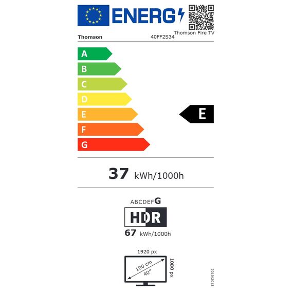 Thomson 40 Zoll (100 cm) FHD Smart Fire TV, Alexa-Sprachsteuerung, Triple-Tuner (DVB-T/T2/C/S/S2), Dolby Audio, DTS Virtual:X, HDR10, AirPlay, WLAN, Bluetooth, HDMI, 40FF2S34