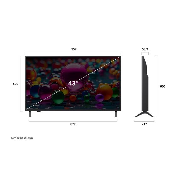 LG 43UA75006LA TV 43 Zoll (109 cm) 4K UHD AI TV (α7 Gen8 4K AI Prozessor, webOS 25, 60Hz) [Modelljahr 2025]