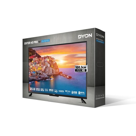 DYON Enter 40 PRO X2-100,3cm (40 Zoll) Fernseher (Full-HD, Triple Tuner (DVB-C/-S2/-T2), Hotelmodus, USB-Media Player)