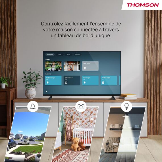 Thomson 24 Zoll (60 cm) HD Smart Fire TV, Alexa-Sprachsteuerung, Triple-Tuner (DVB-T/T2/C/S/S2), Dolby Audio, HDR10, AirPlay, WLAN, Bluetooth, HDMI, 24HF2S35