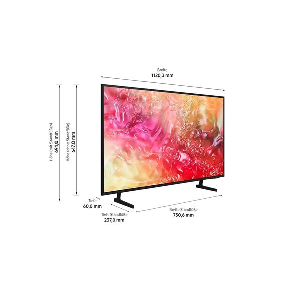 Samsung Crystal UHD Fernseher 4K DU7179, 50 Zoll (125 cm), PurColor, 4K Upscaling, Gaming Hub, Prozessor, Tizen OS, Smart TV, Alexa, 3D Surround Sound, Q-Symphony, 2024