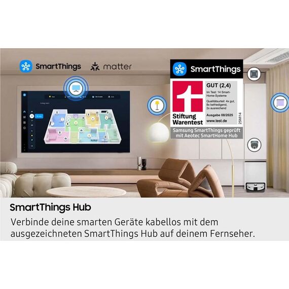 Samsung Crystal UHD U8079F 4K 85 Zoll (214 cm) LED Fernseher, Crystal Prozessor 4K, MetalStream Design, SmartThings, AI Upscaling, Gaming Hub, Knox Security, Kostenlose Inhalte, Smart TV