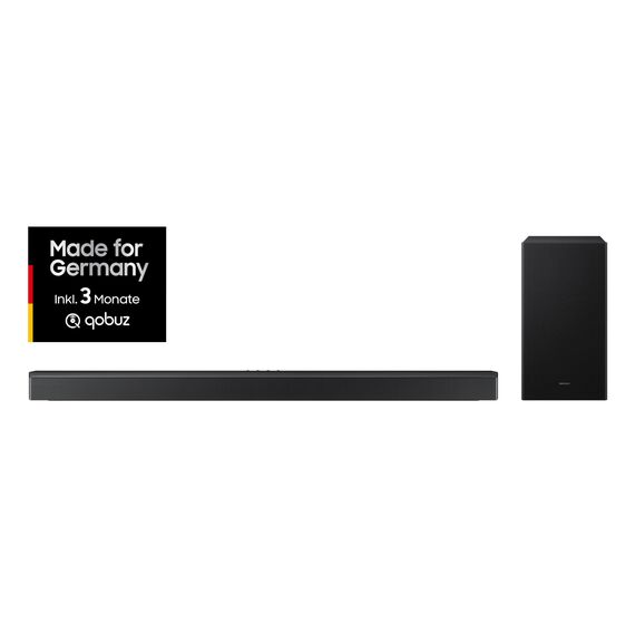 Samsung QLED 4K TV Q7FA 85 Zoll (214 cm) UHD AI Fernseher mit Quantum Dot für Reale Farben HW-B760GF B-Serie 5.1-Kanal-Soundbar mit kabellosem 6,5"-Subwoofer, Dolby Digital 5.1 & DTS Virtual