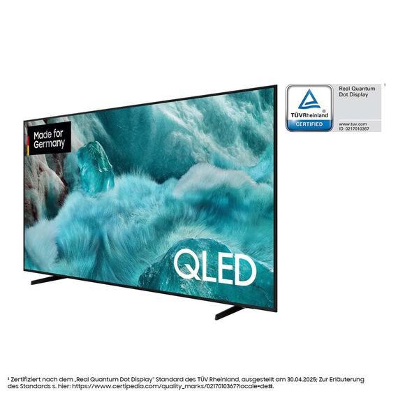 Samsung QLED Q7F2 4K 85 Zoll (214 cm) UHD Fernseher, Q4 AI Prozessor, Quantum Dot für Reale Farben, Upscaling, Knox Security, Gaming Hub, Kostenlose Inhalte, Samsung Vision AI Smart TV
