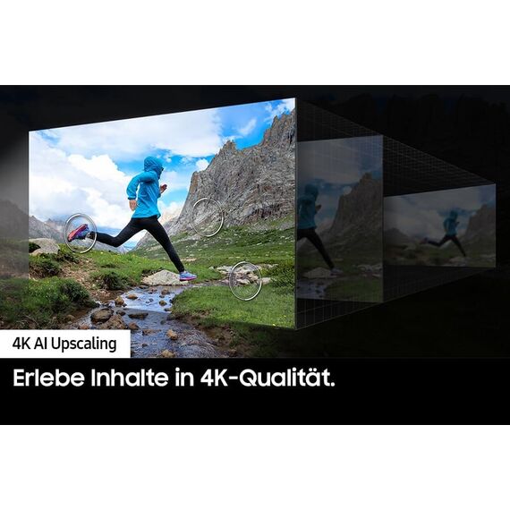Samsung QLED 4K Q70D Fernseher 55 Zoll, AI Quantum Prozessor 4K, AI Upscaling, Tizen OS, Motion Xcelerator 120 Hz, Smart TV, KI TV, GQ55Q70DATXZG, Deutsches Modell [2024]