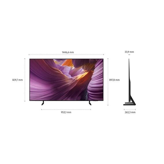 Samsung OLED 4K S85F 65 Zoll (163 cm) UHD Fernseher, NQ4 AI Gen2 Prozessor,4K Upscaling, OLED HDR, Farben Pantone validiert, Dolby Atmos, Gaming-Hub, Knox Security, Samsung Vision AI Smart TV