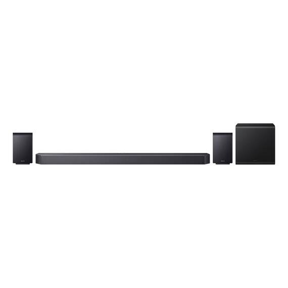Samsung OLED 4K TV S85F 65 Zoll (163 cm) UHD AI Fernseher mit OLED HDR HW-Q935GF Q-Serie 9.1.4-Kanal-Soundbar mit kabellosem 6,5"-Subwoofer & 2.0.2-Kanal-Rücklautsprecher