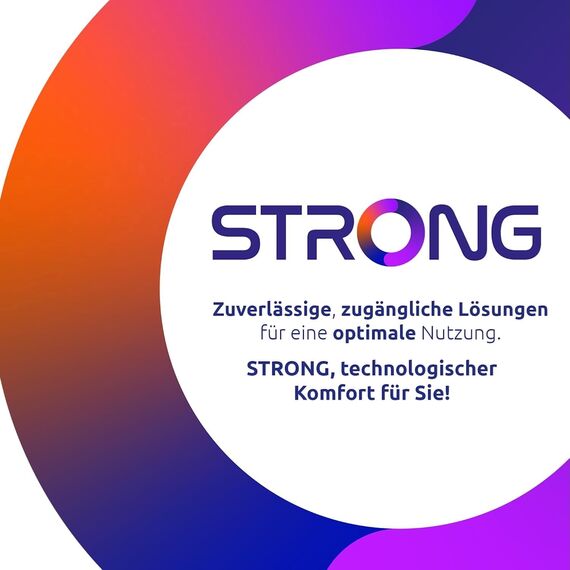 STRONG - Streaming Box Android TV 4K UHD - SRT 423 - Chromecast Built-in - DVB-T2 & Kabelreceiver - Sprachsteuerung - Dolby Vision Atmos - Google Play, Netflix, Prime Video, Disney+ - schwarz
