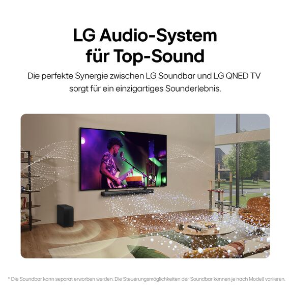 LG 86QNED86T6A TV 86" (218 cm) QNED Fernseher (α8 4K AI-Prozessor, webOS 24, HDR10, bis zu 120Hz) [Modelljahr 2024]