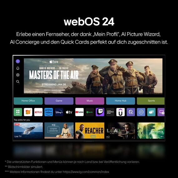 LG 75QNED86T6A TV 75" (190 cm) QNED Fernseher (α8 4K AI-Prozessor, webOS 24, HDR10, bis zu 120Hz) [Modelljahr 2024]