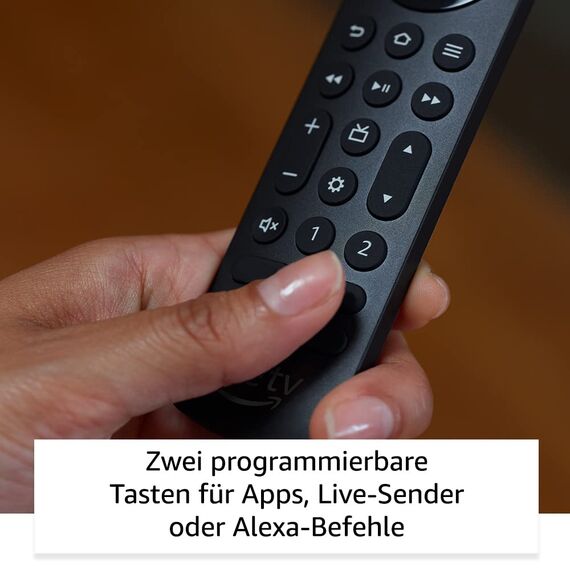 Alexa-Sprachfernbedienung Pro von Amazon für Fire TV, mit Remote Finder, TV-Steuerungstasten und Tasten mit Hintergrundbeleuchtung (kompatibles Fire TV-Gerät erforderlich)