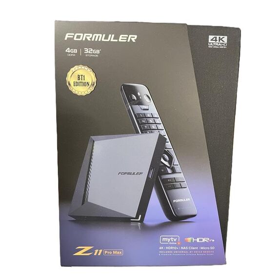 Formuler Z11 Pro Max 4K Android 11 OTT Streamer Multimedia 4GB RAM 32GB Flash WiFi 6th schwarz