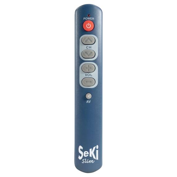 SeKi Slim blau lernfähige Universal-Fernbedienung mit großen Tasten - für Senioren + Kinder