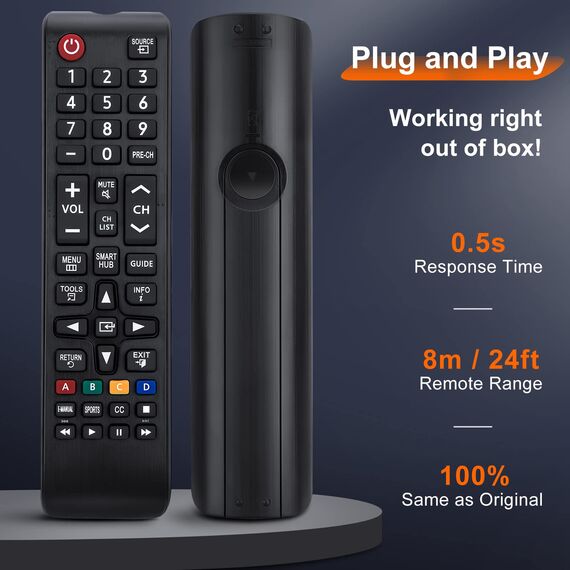 (2 Stück) Universal für Samsung TV Fernbedienung, Ersatz für Samsung Smart TV - LED LCD HDTV QLED SUHD UHD 4K 3D TV