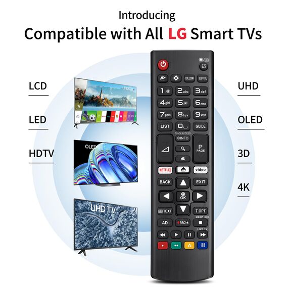 für LG-Fernbedienung Fernseher, Universal für Alle LG Smart TV Remote Original, Mit Batterie