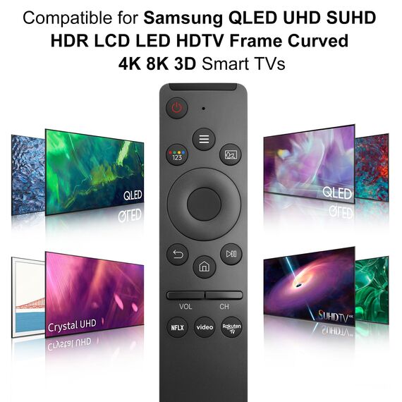 Fernbedienung-für-Samsung-Smart-TV,Universalfernbedienung-für-Samsung-Fernseher TV QLED UHD SUHD HDR LCD LED HDTV Rahmen Curved 4K 8K 3D Smart TVs