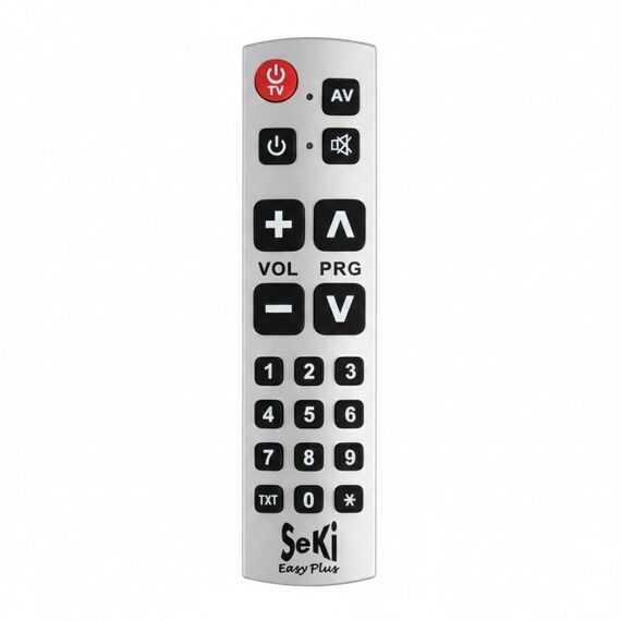 Seki Easy Plus Silber-schwarz lernfähige Universalfernbedienung mit Großtasten