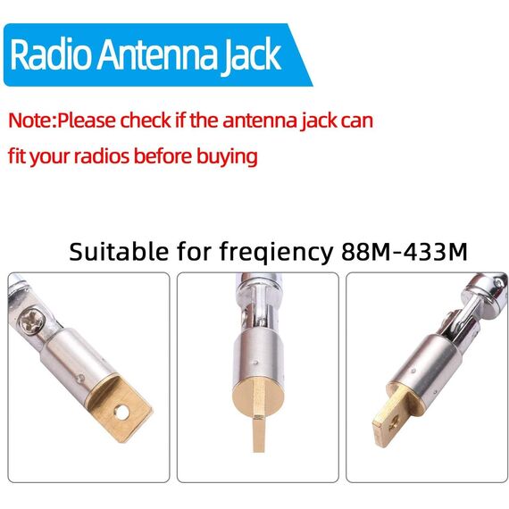 moinkerin 4 Stücke Radio antenne 51.5cm Teleskopantenne Edelstahl AM FM Radio für TV-Radio DAB FM/AM-Stereoempfang