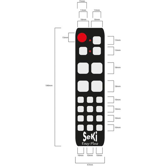 SeKi Easy Plus lernfähige Universal-Fernbedienung schwarz