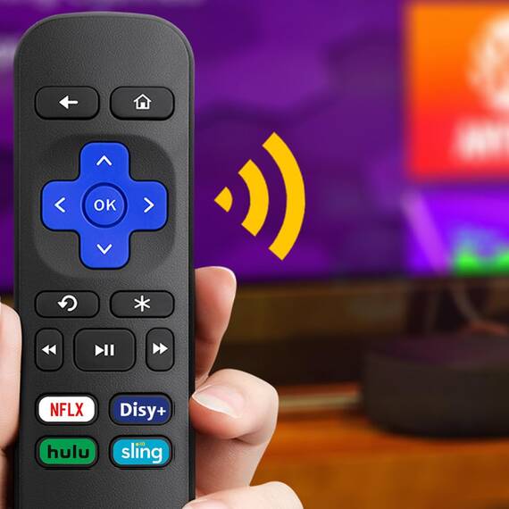 RC280 RC282 Ersatz für TCL-Roku-TV-Fernbedienung, für TCL Smart 4K LED TV Mit Tasten für Netflix, Disney, Hulu und Roku Channel