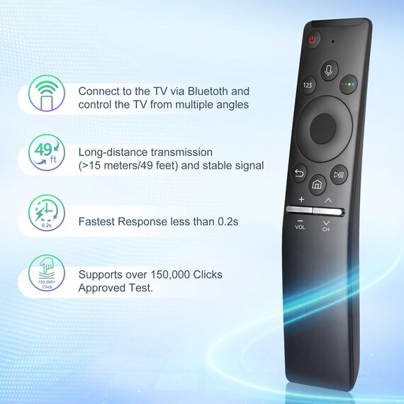 Sprach Fernbedienung für Samsung Fernseher, Geeignet für Alle Original Samsung Smart TV mit Sprachfunktion