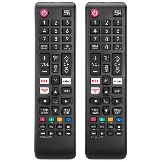 Fernseher Fernbedienung für Samsung Smart TV (2 Stück) - Universal für Samsung OLED/4K UHD/LED/LCD TVs