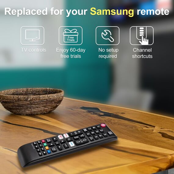 Ersatz Fernbedienung-für-Samsung-Smart-TV, Universal-Fernbedienung-für-Samsung-Fernseher (2 Packungen)