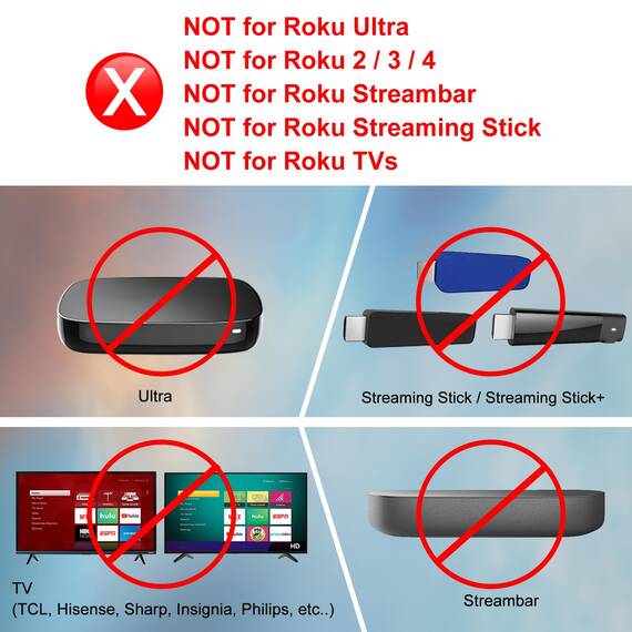 Fernbedienung-für-Roku-Express-4K+, für Roku Box, für Roku Premiere, für Roku Streaming Media Player mit Netflx, Aple tv+, Spotify, Rakuten TV Buttons
